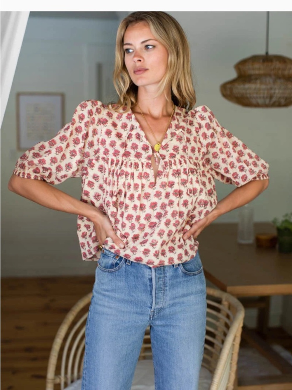 Emerson Fry - India Collection Puff isle Blouse
